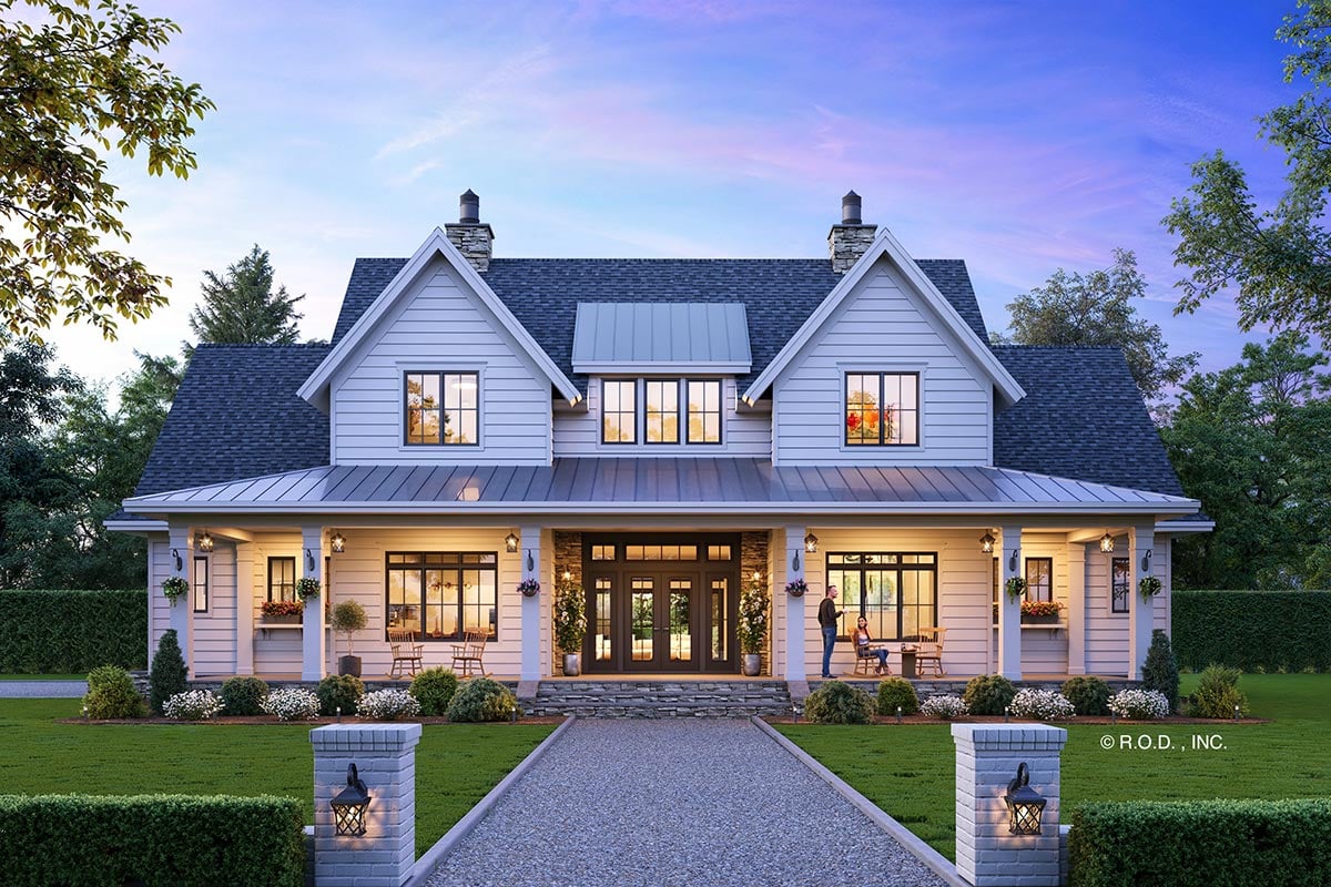 Plan image - 14679RK:Modern Farmhouse Plan with French Door Greeting - 2743 Sq Ft