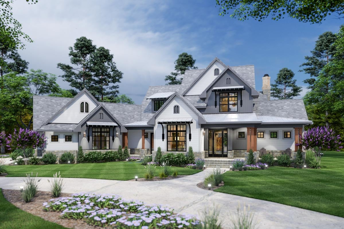 Plan image - 16853WG:Elegant 3-Bed Farmhouse with Great Outdoor Living Spaces - 2984 Sq Ft