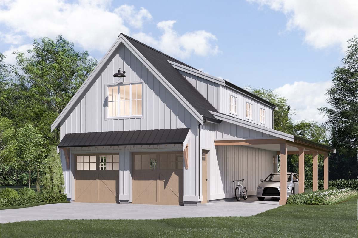 Plan image - 270098AF:Modern Farmhouse-Style Garage with 873 Sq Ft 2-Bed Apartment Upstairs