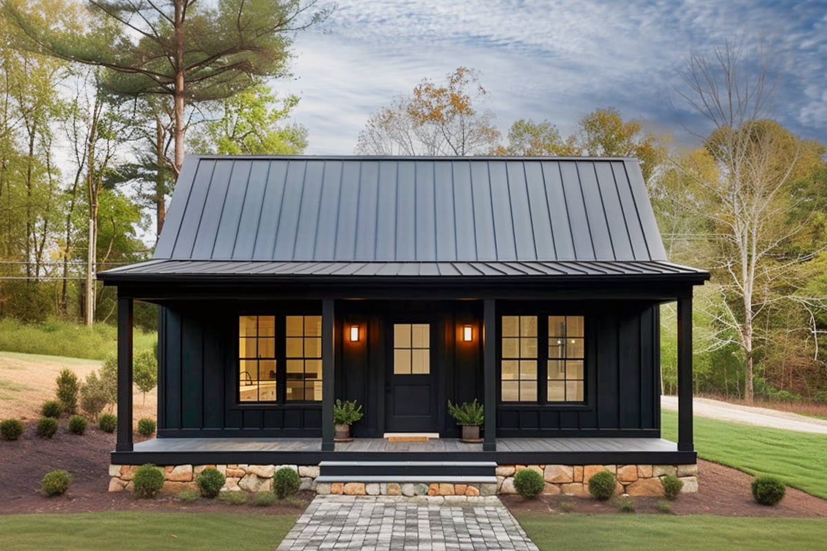 Plan image - 420134WNT:2-Bed Country House Plan with 8-Foot-Deep Front and Rear Porches  - 952 Sq Ft