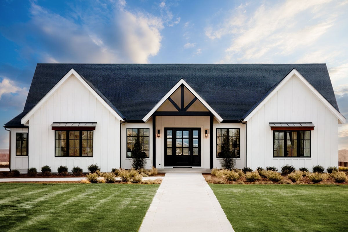 Plan image - 420135WNT:Expanded New American House Plan with Flex Room - 2300 Sq Ft