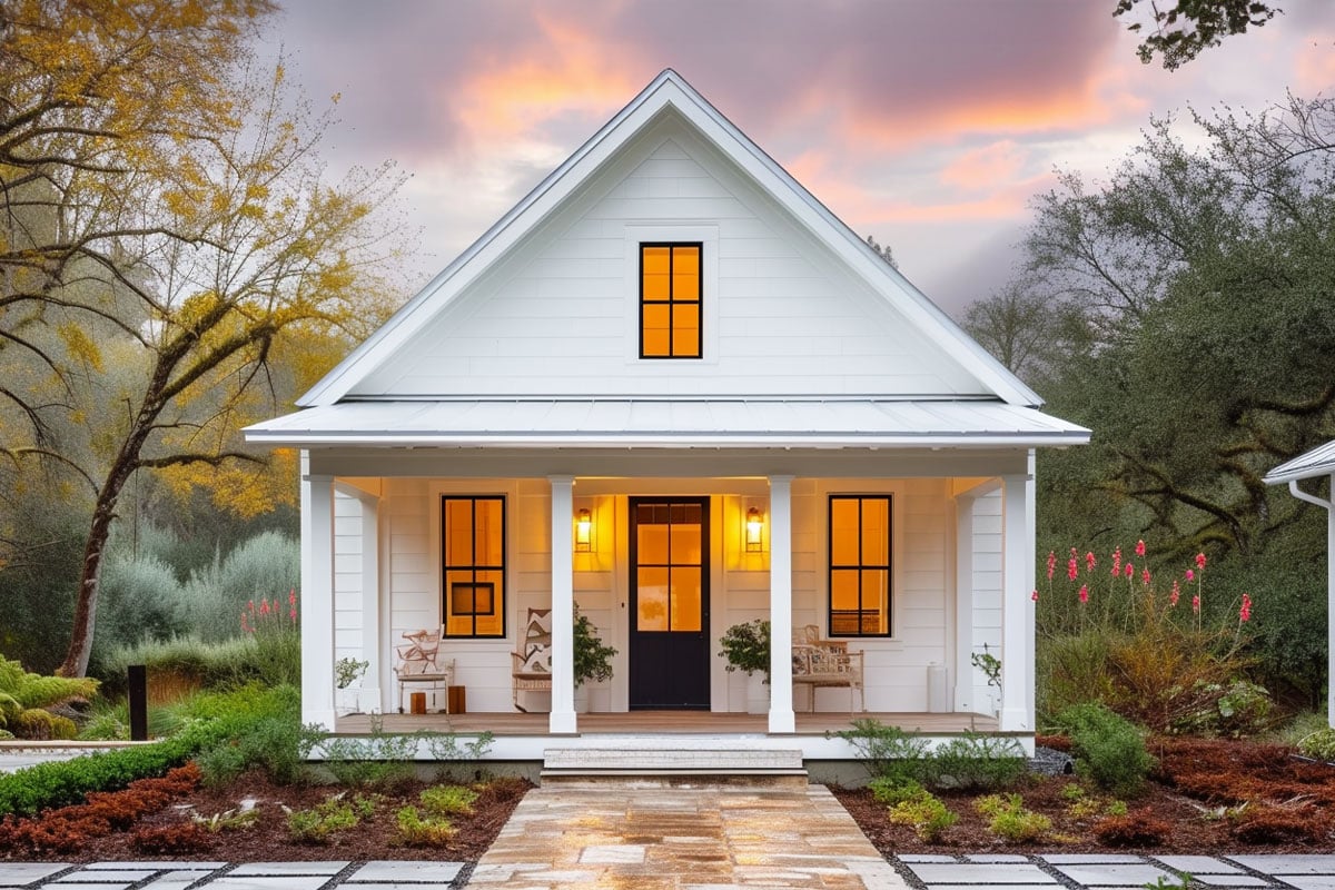 Plan image - 420147WNT:2-Bed ADU Cottage with Vaulted Kitchen and Living Room - 884 Sq Ft