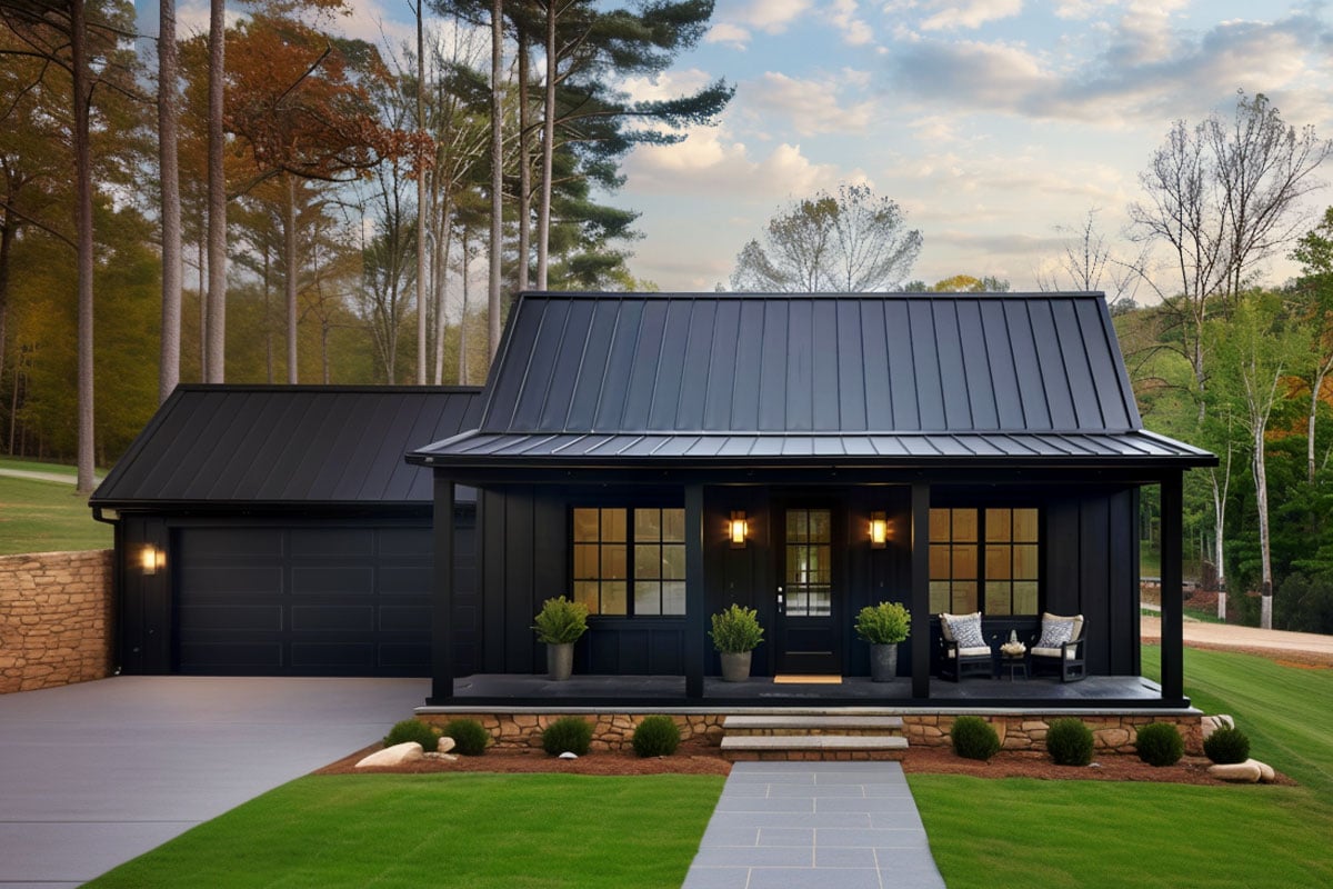 Plan image - 420159WNT:One-Story Rustic Country House Plan with 2-Beds - 952 Sq Ft