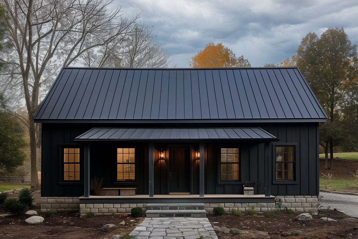 Plan image - 420169WNT:One-Story Farmhouse-Style Cabin with 2 Beds - 1120 Sq Ft