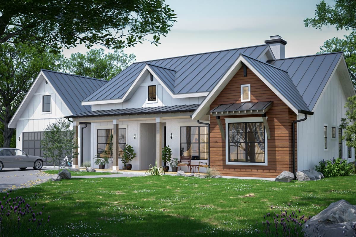 Plan image - 430126LY:4-Bed Modern Farmhouse Plan with Split-Bedrooms - 2508 Sq Ft