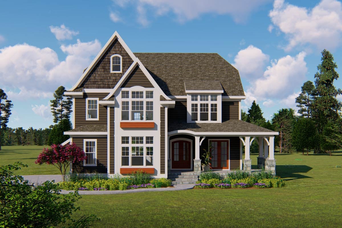 Plan image - 500092VV:Two-Story Traditional House Plan with a Loft- 3983 Sq Ft