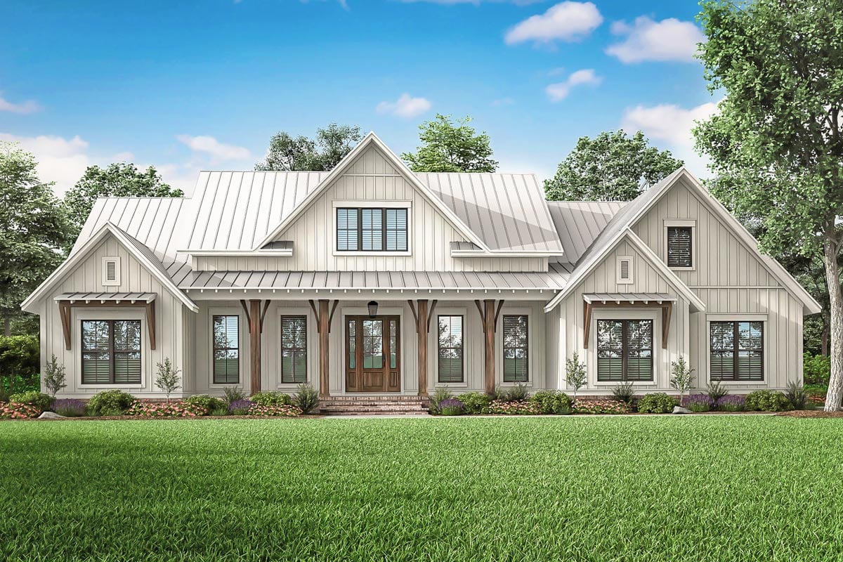 Plan image - 51814HZ:Expanded 3-Bed Modern Farmhouse with Optional Bonus Room - 2553 Sq Ft