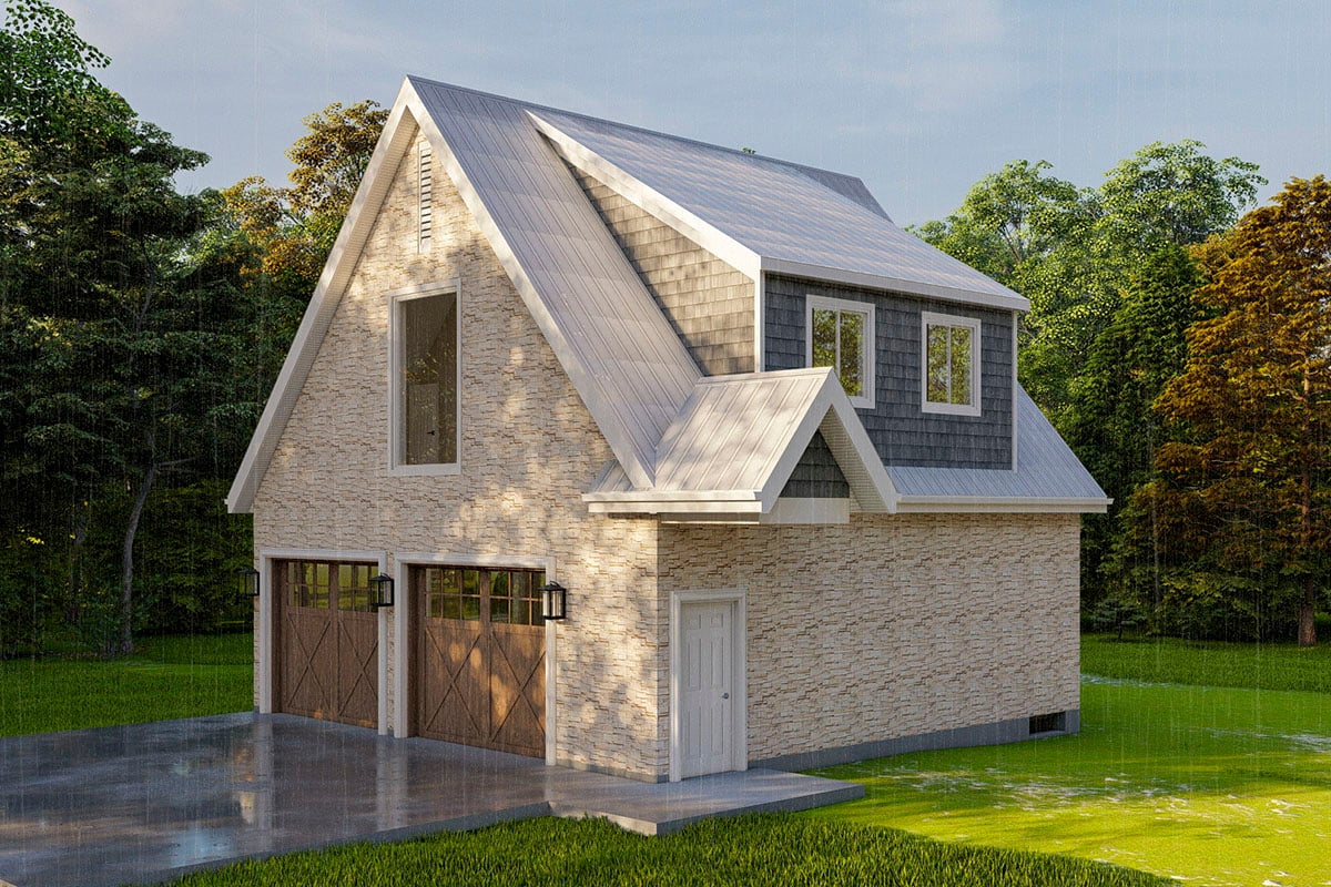 Plan image - 61243UT:2 Bed Garage Apartment with a Half Bath in the Garage Level