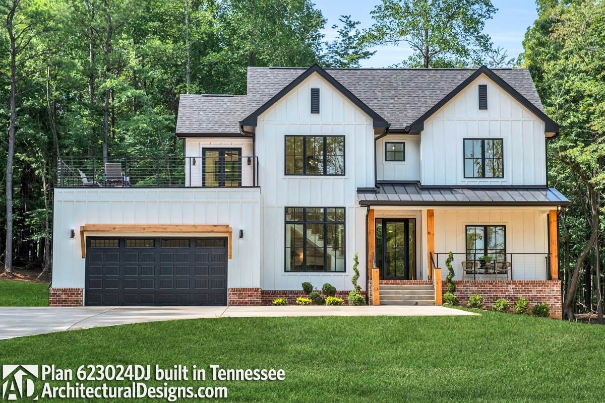 build gallery item - Modern Farmhouse Plan 623024DJ Comes to Life in Tennessee