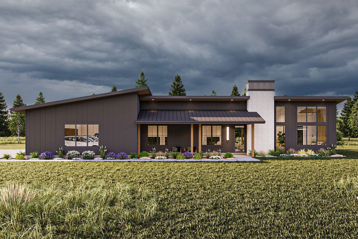 Plan image - 623187DJ:1700 Square Foot Modern Barndominium-Style House Plan