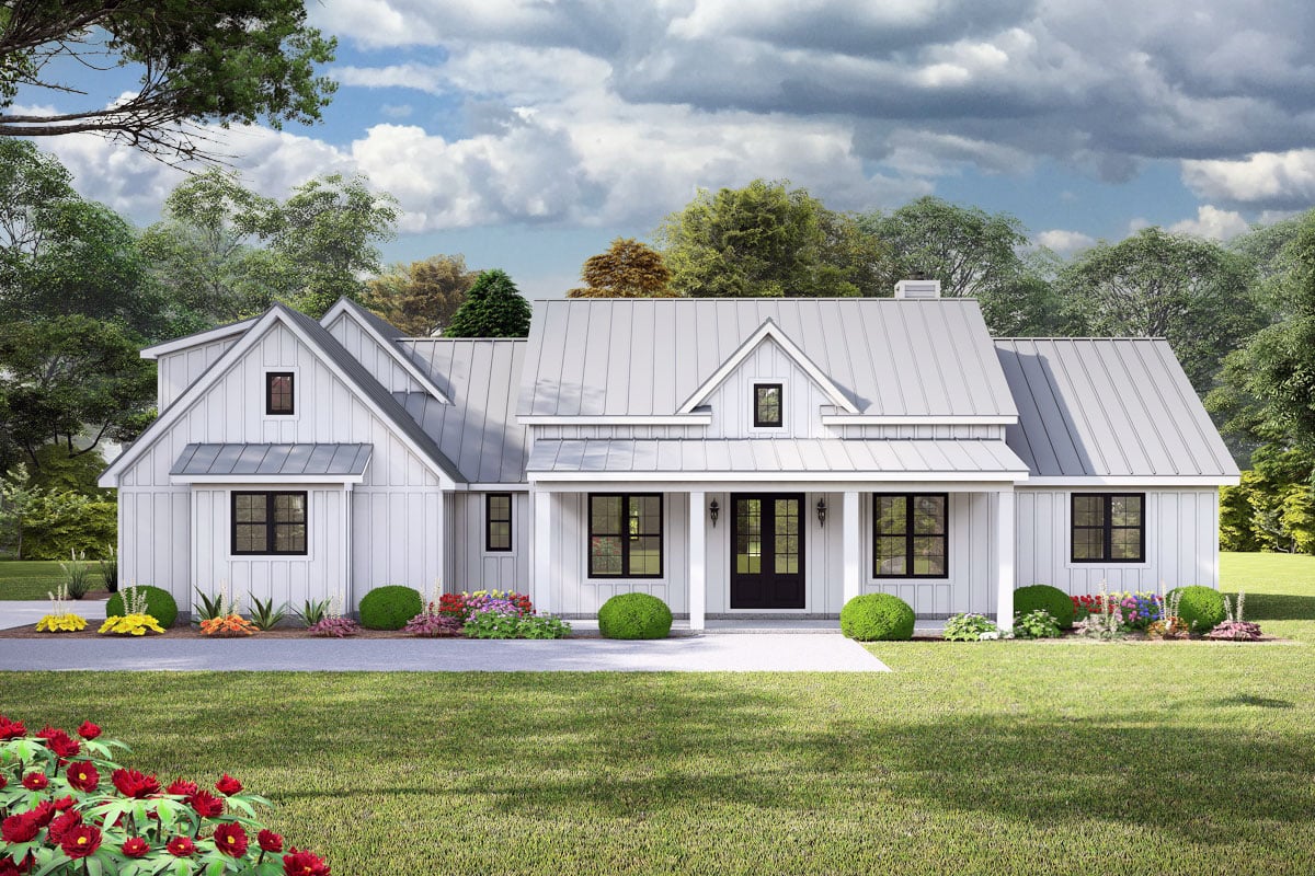 Plan image - 680483VR:3-Bed Modern Farmhouse Plan under 2400 Sq Ft with Garage and Bonus Room Options