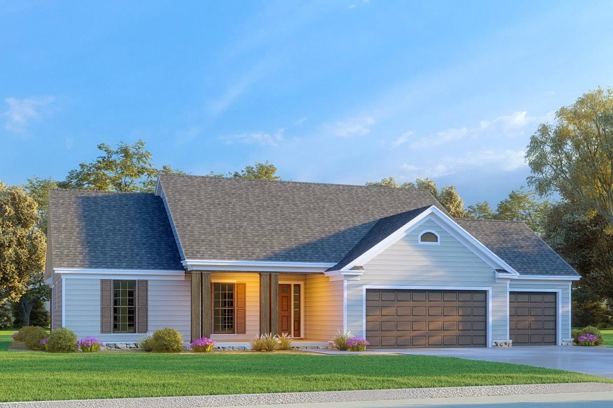 Plan image - 70763MK:Modern Ranch with Home Office Potential and Vaulted Open Design - 1632 Sq Ft