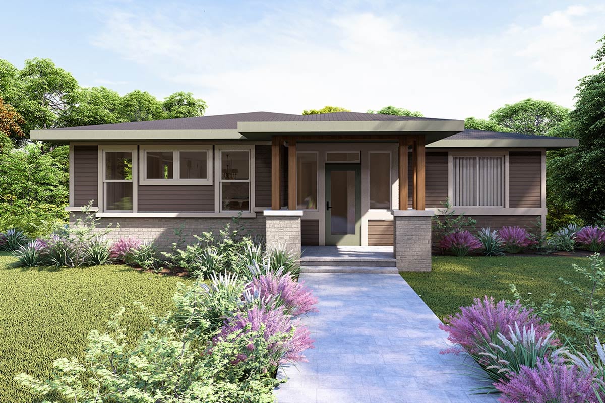 Plan image - 72492DA:One-Story Prairie House Plan with Flex Space - 2365 Sq Ft