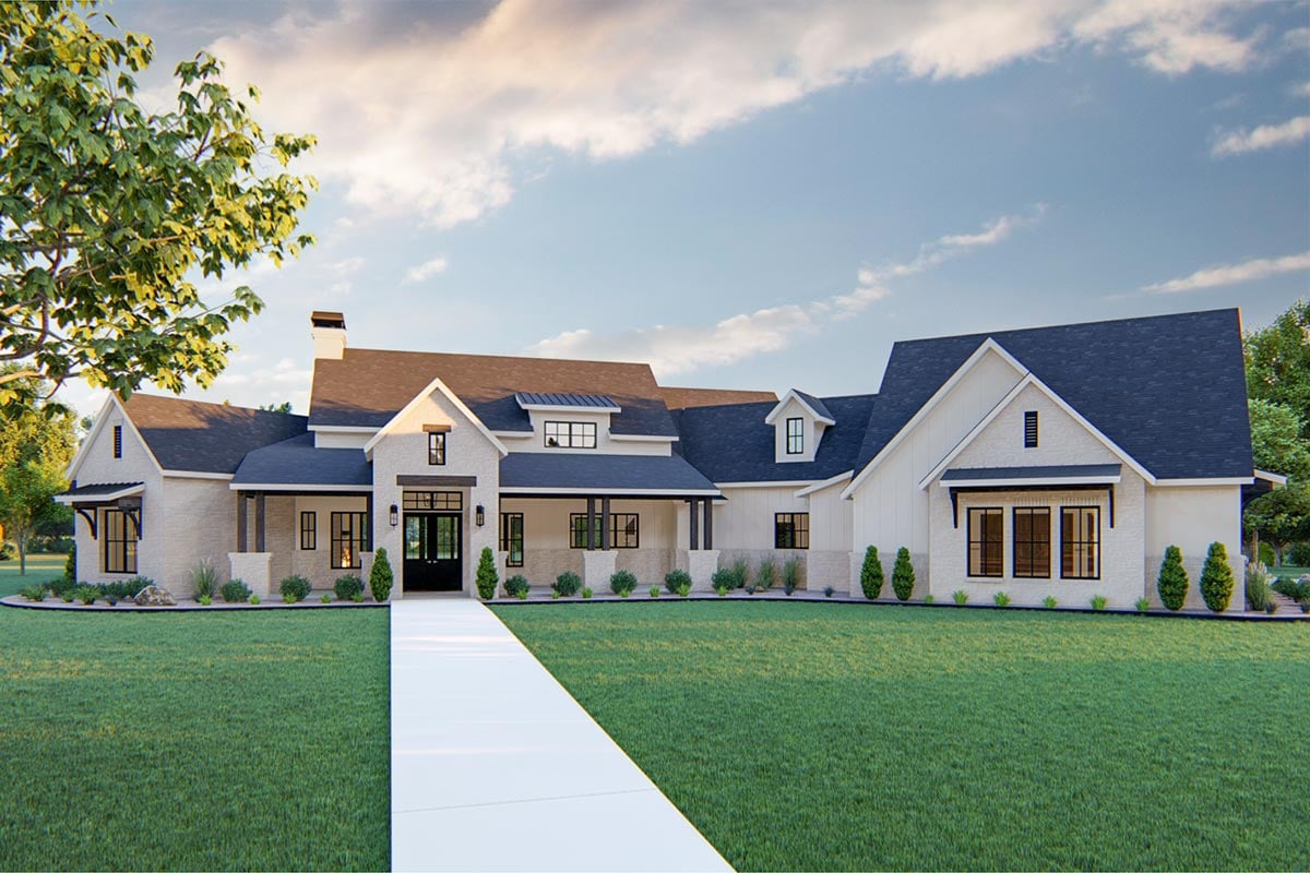 Plan image - 915045CHP:Exclusive 3-Bed Home Plan with Bonus Room above Angled Garage - 3378 Sq Ft
